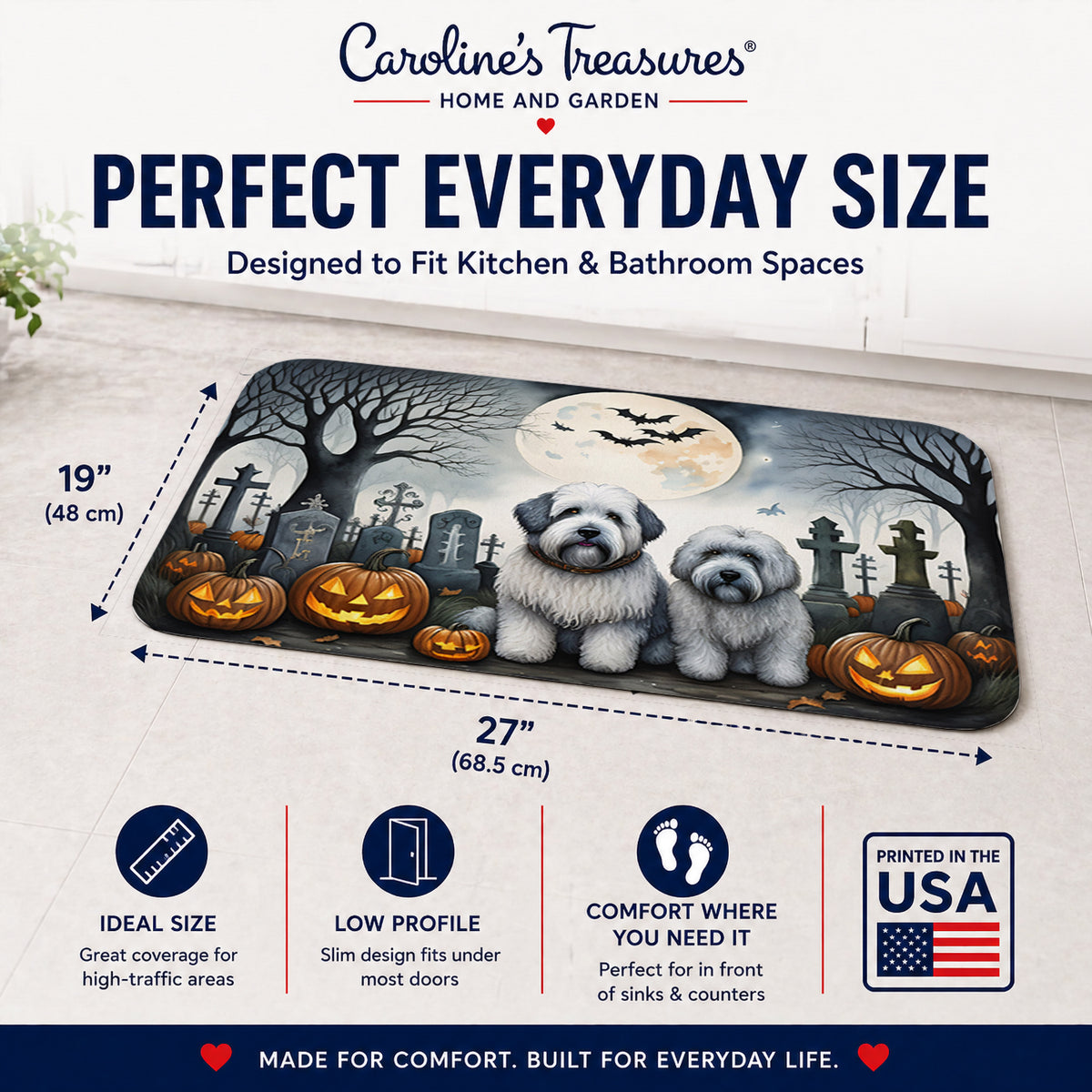 Caroline's Treasures Old English Sheepdog Dogs Memory Foam Mat 19x27
