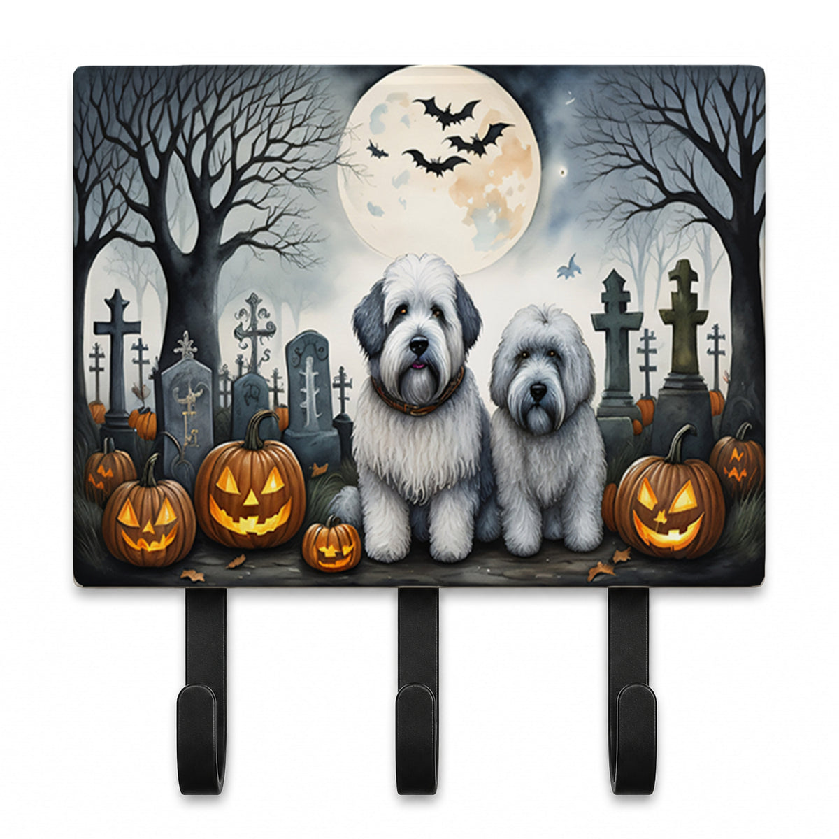 Caroline's Treasures Old English Sheepdog Dogs Ceramic Triple Wall Hook