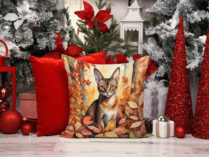 Caroline's Treasures Abyssinian Cat in Fall Leaves Throw Pillow Machine Washable, Indoor Outdoor Decorative Pillow for - image 6