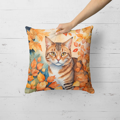 Caroline's Treasures Aegean Cat in Fall Leaves Throw Pillow Machine Washable, Indoor Outdoor Decorative Pillow for - image 2
