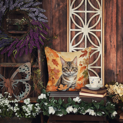 Caroline's Treasures American Bobtail Cat in Fall Leaves Throw Pillow Machine Washable, Indoor Outdoor Decorative - image 5
