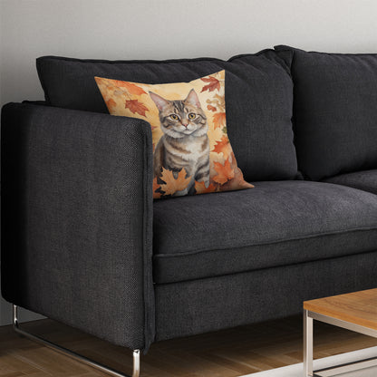 Caroline's Treasures American Bobtail Cat in Fall Leaves Throw Pillow Machine Washable, Indoor Outdoor Decorative - image 7