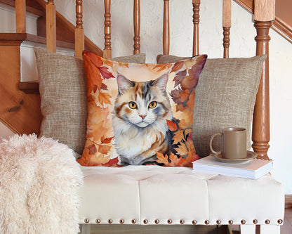 Caroline's Treasures American Curl Cat in Fall Leaves Throw Pillow Machine Washable, Indoor Outdoor Decorative Pillow - image 3