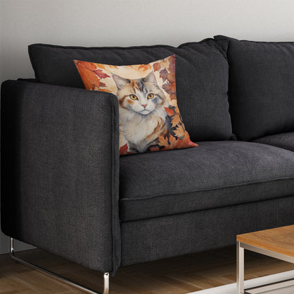 Caroline's Treasures American Curl Cat in Fall Leaves Throw Pillow Machine Washable, Indoor Outdoor Decorative Pillow - image 7