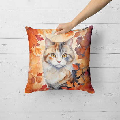 Caroline's Treasures American Curl Cat in Fall Leaves Throw Pillow Machine Washable, Indoor Outdoor Decorative Pillow - image 2