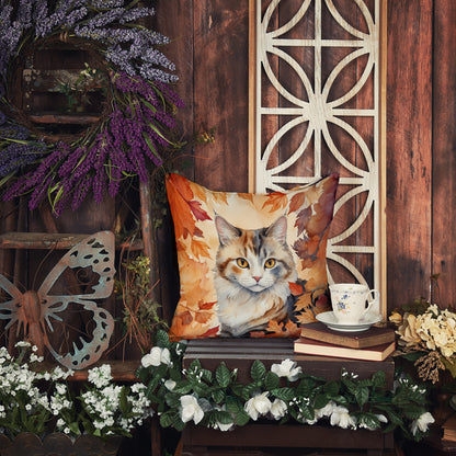Caroline's Treasures American Curl Cat in Fall Leaves Throw Pillow Machine Washable, Indoor Outdoor Decorative Pillow - image 6