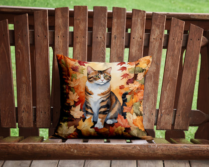 Caroline's Treasures American Polydactyl Cat in Fall Leaves Throw Pillow Machine Washable, Indoor Outdoor Decorative - image 2