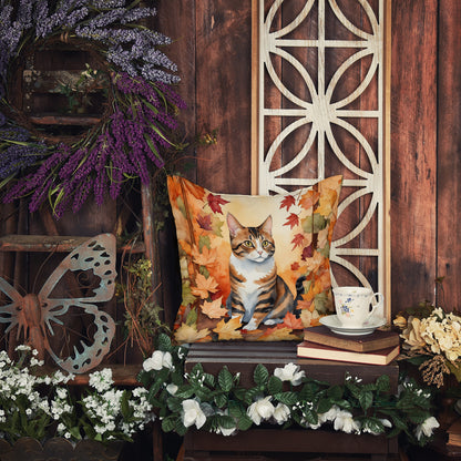 Caroline's Treasures American Polydactyl Cat in Fall Leaves Throw Pillow Machine Washable, Indoor Outdoor Decorative - image 6