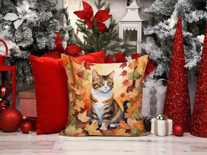 Caroline's Treasures American Polydactyl Cat in Fall Leaves Throw Pillow Machine Washable, Indoor Outdoor Decorative - image 7