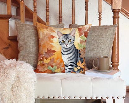 Caroline's Treasures American Shorthair Cat in Fall Leaves Throw Pillow Machine Washable, Indoor Outdoor Decorative - image 3