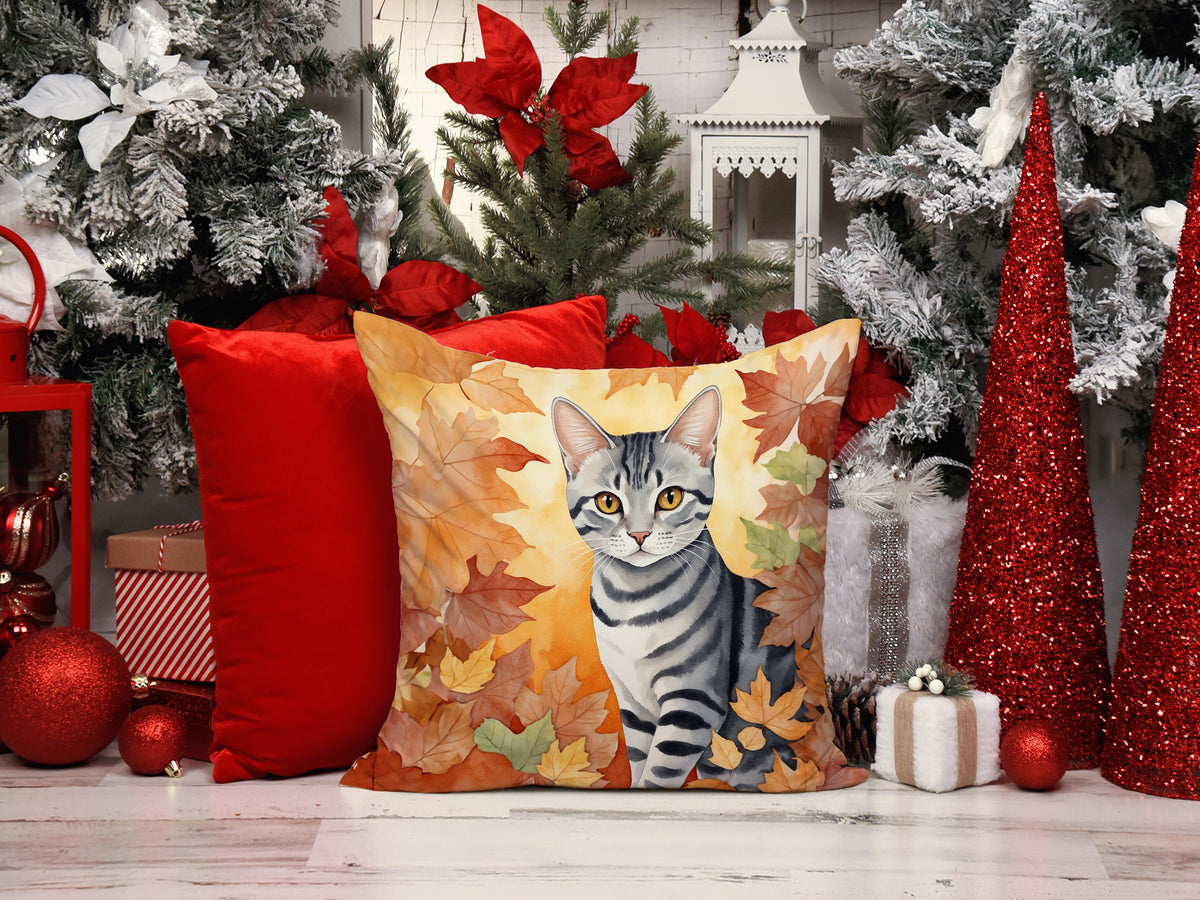 Caroline's Treasures American Shorthair Cat in Fall Leaves Throw Pillow Machine Washable, Indoor Outdoor Decorative - image 7