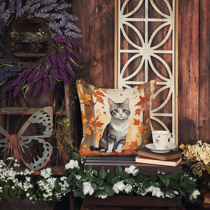 Caroline's Treasures American Wirehair Cat in Fall Leaves Throw Pillow Machine Washable, Indoor Outdoor Decorative - image 5