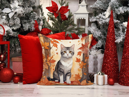 Caroline's Treasures American Wirehair Cat in Fall Leaves Throw Pillow Machine Washable, Indoor Outdoor Decorative - image 7