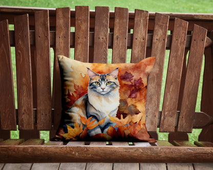 Caroline's Treasures Aphrodite Giant Cat in Fall Leaves Throw Pillow Machine Washable, Indoor Outdoor Decorative Pillow - image 2
