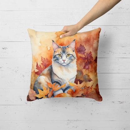 Caroline's Treasures Aphrodite Giant Cat in Fall Leaves Throw Pillow Machine Washable, Indoor Outdoor Decorative Pillow - image 2
