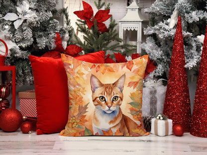 Caroline's Treasures Arabian Mau Cat in Fall Leaves Throw Pillow Machine Washable, Indoor Outdoor Decorative Pillow for - image 7
