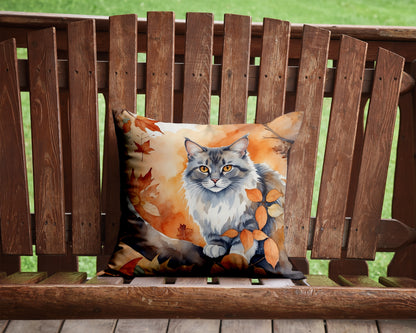 Caroline's Treasures Australian Mist Cat in Fall Leaves Throw Pillow Machine Washable, Indoor Outdoor Decorative Pillow - image 2