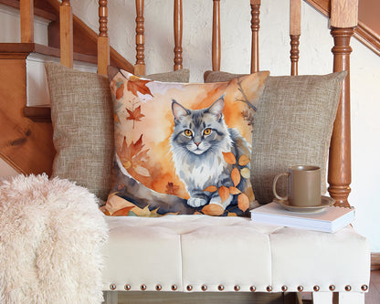 Caroline's Treasures Australian Mist Cat in Fall Leaves Throw Pillow Machine Washable, Indoor Outdoor Decorative Pillow - image 3
