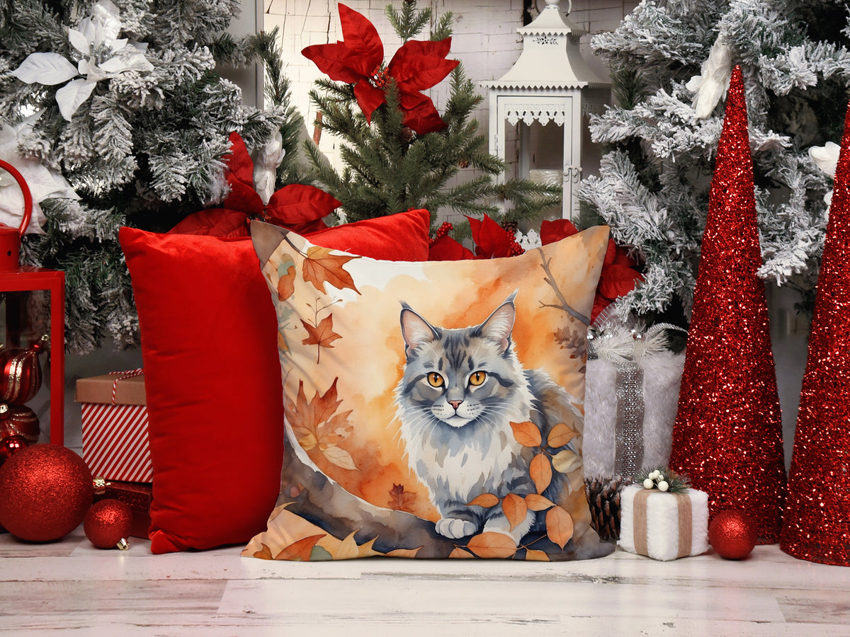 Caroline's Treasures Australian Mist Cat in Fall Leaves Throw Pillow Machine Washable, Indoor Outdoor Decorative Pillow - image 6