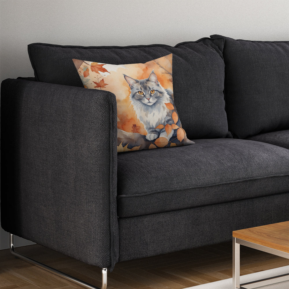 Caroline's Treasures Australian Mist Cat in Fall Leaves Throw Pillow Machine Washable, Indoor Outdoor Decorative Pillow - image 7