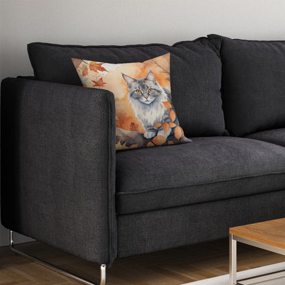 Caroline's Treasures Australian Mist Cat in Fall Leaves Throw Pillow Machine Washable, Indoor Outdoor Decorative Pillow - image 7
