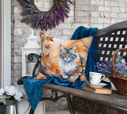 Caroline's Treasures Australian Mist Cat in Fall Leaves Throw Pillow Machine Washable, Indoor Outdoor Decorative Pillow - image 4