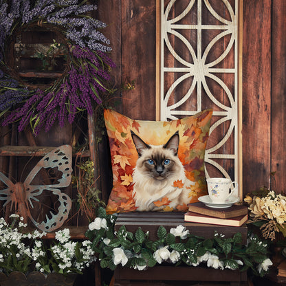 Caroline's Treasures Balinese Cat in Fall Leaves Throw Pillow Machine Washable, Indoor Outdoor Decorative Pillow for - image 6
