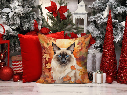 Caroline's Treasures Balinese Cat in Fall Leaves Throw Pillow Machine Washable, Indoor Outdoor Decorative Pillow for - image 7