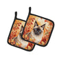 Caroline's Treasures Birman Cat in Fall Leaves Pair of Pot Holders Kitchen Heat Resistant Pot Holders Sets Oven Hot