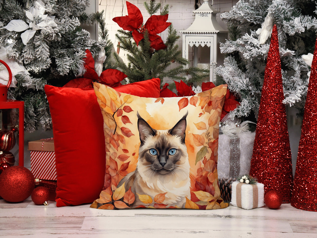 Caroline's Treasures Birman Cat in Fall Leaves Throw Pillow Machine Washable, Indoor Outdoor Decorative Pillow for - image 6