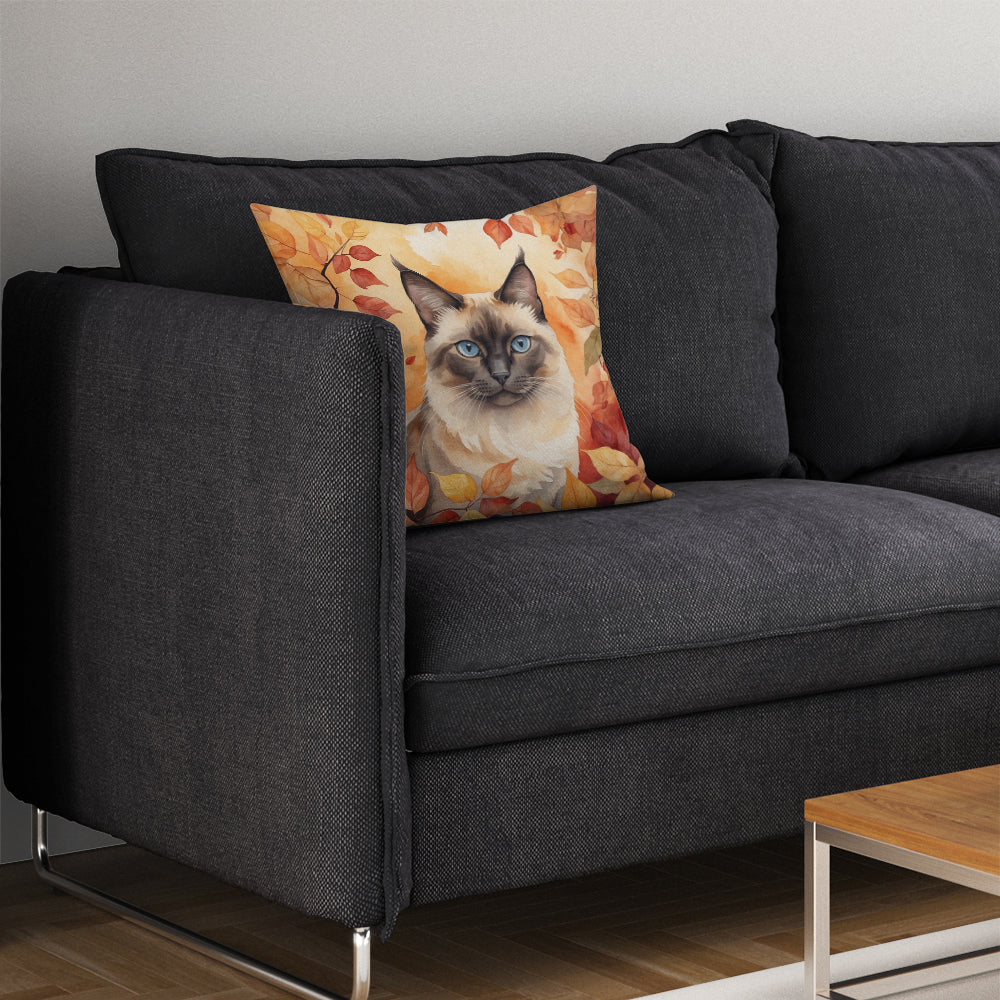 Caroline's Treasures Birman Cat in Fall Leaves Throw Pillow Machine Washable, Indoor Outdoor Decorative Pillow for - image 7