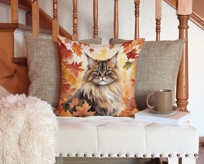 Caroline's Treasures British Longhair Cat in Fall Leaves Throw Pillow Machine Washable, Indoor Outdoor Decorative - image 3