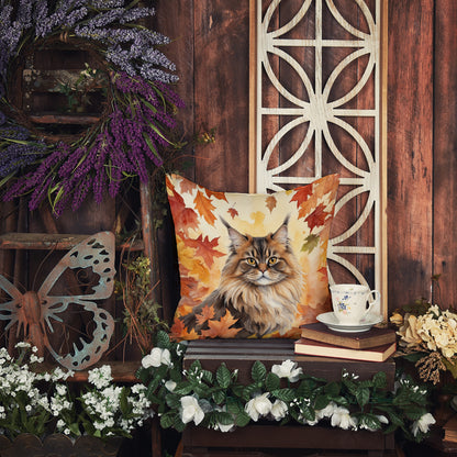Caroline's Treasures British Longhair Cat in Fall Leaves Throw Pillow Machine Washable, Indoor Outdoor Decorative - image 5