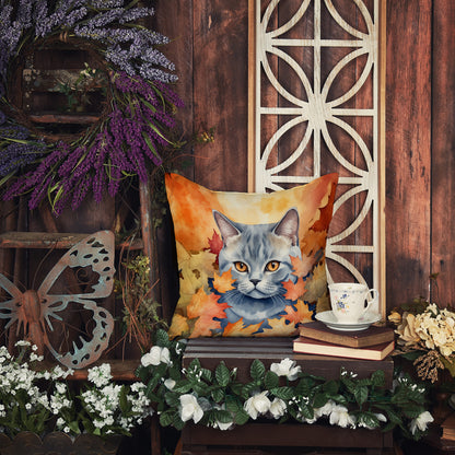 Caroline's Treasures British Shorthair Cat in Fall Leaves Throw Pillow Machine Washable, Indoor Outdoor Decorative - image 6