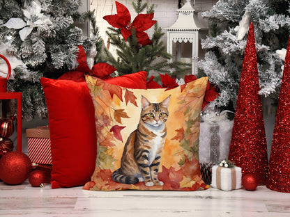 Caroline's Treasures California Spangled Cat in Fall Leaves Throw Pillow Machine Washable, Indoor Outdoor Decorative - image 6