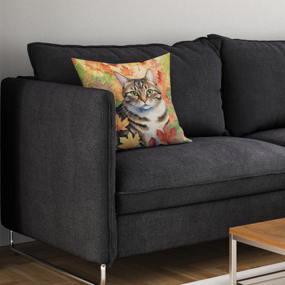 Caroline's Treasures California Spangled Cat in Fall Leaves Throw Pillow Machine Washable, Indoor Outdoor Decorative - image 7