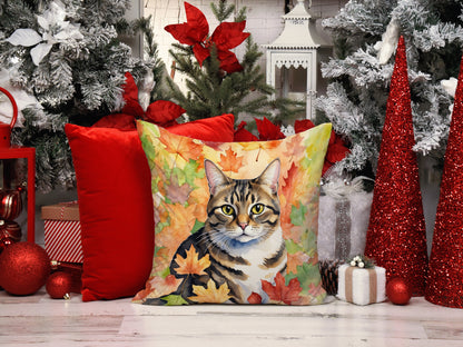 Caroline's Treasures California Spangled Cat in Fall Leaves Throw Pillow Machine Washable, Indoor Outdoor Decorative - image 7