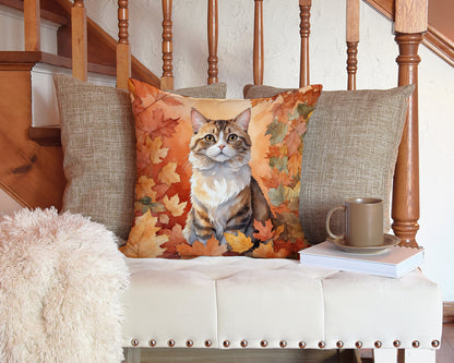Caroline's Treasures Chantilly Tiffany Cat in Fall Leaves Throw Pillow Machine Washable, Indoor Outdoor Decorative - image 3