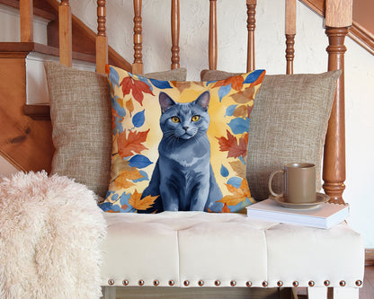 Caroline's Treasures Chartreux Cat in Fall Leaves Throw Pillow Machine Washable, Indoor Outdoor Decorative Pillow for - image 3
