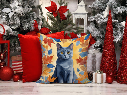 Caroline's Treasures Chartreux Cat in Fall Leaves Throw Pillow Machine Washable, Indoor Outdoor Decorative Pillow for - image 7