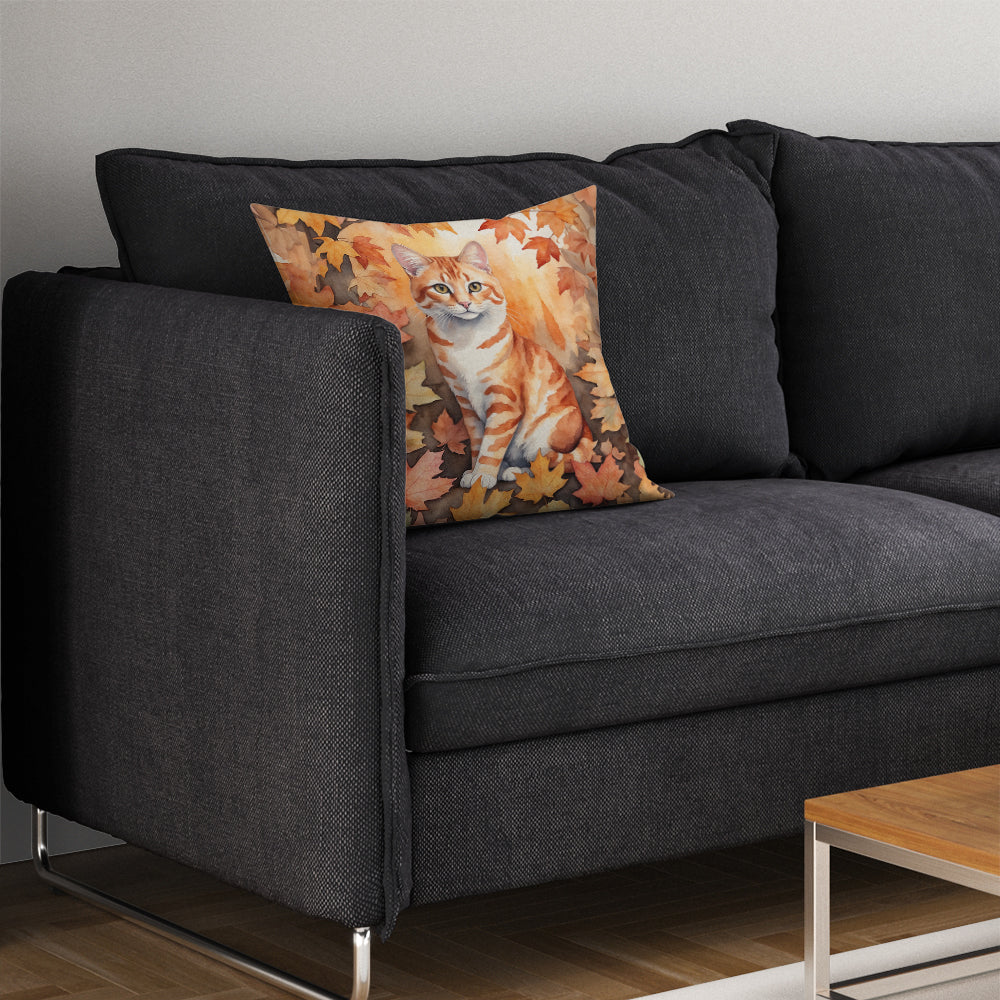 Caroline's Treasures Cheetoh Cat in Fall Leaves Throw Pillow Machine Washable, Indoor Outdoor Decorative Pillow for - image 7