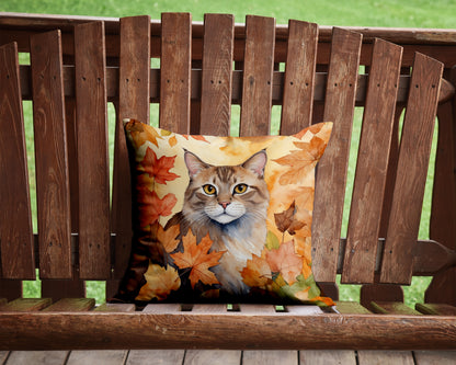 Caroline's Treasures Dwelf Cat in Fall Leaves Throw Pillow Machine Washable, Indoor Outdoor Decorative Pillow for - image 2