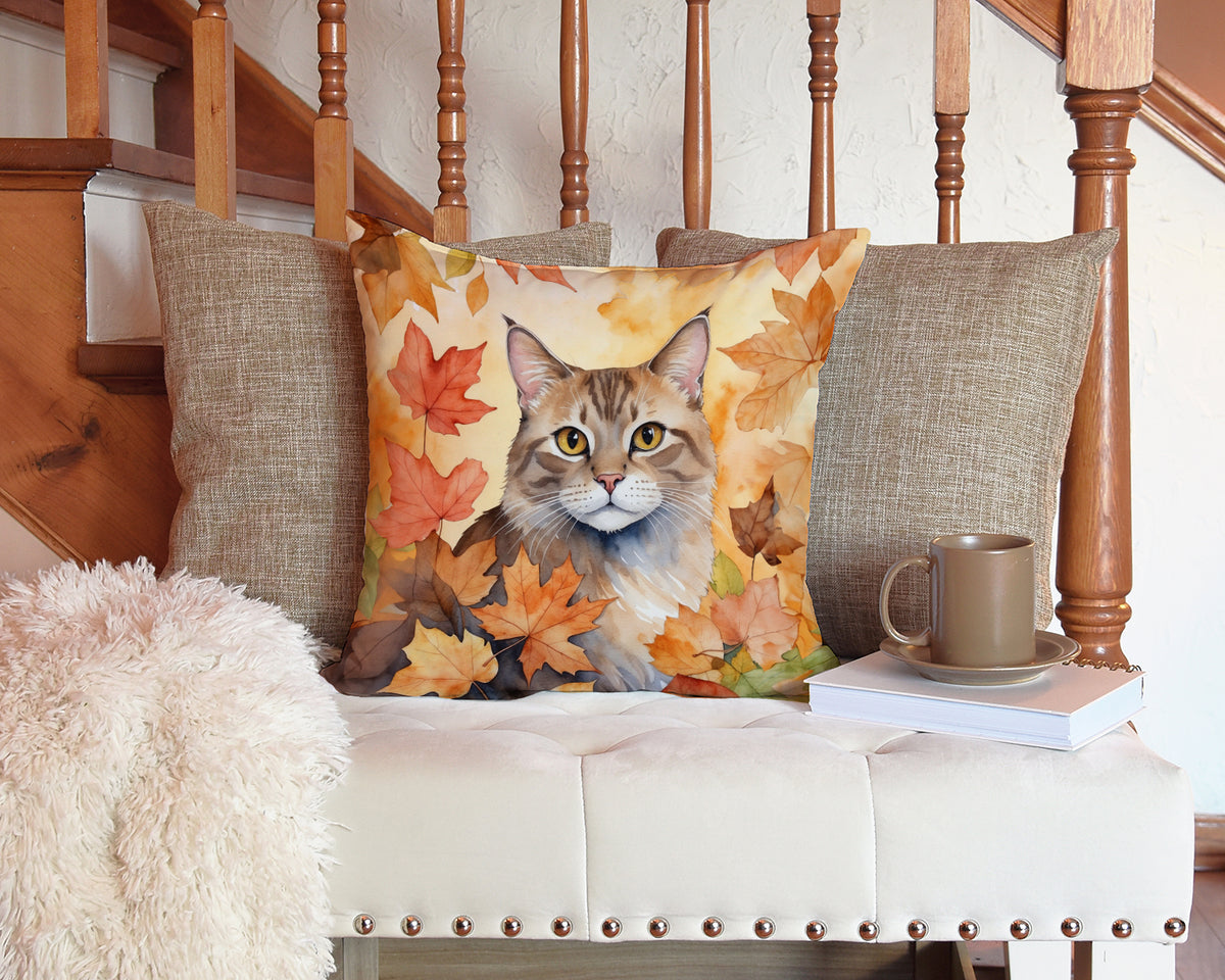Caroline's Treasures Dwelf Cat in Fall Leaves Throw Pillow Machine Washable, Indoor Outdoor Decorative Pillow for - image 3