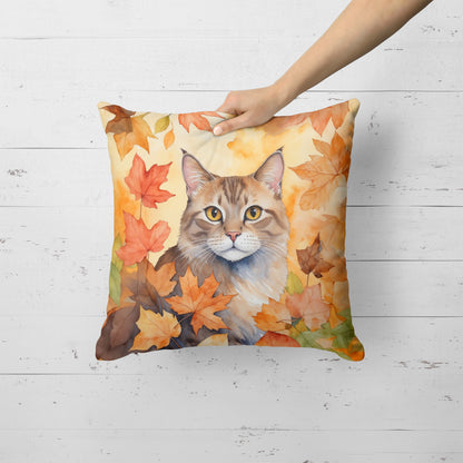 Caroline's Treasures Dwelf Cat in Fall Leaves Throw Pillow Machine Washable, Indoor Outdoor Decorative Pillow for - image 2