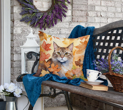 Caroline's Treasures Dwelf Cat in Fall Leaves Throw Pillow Machine Washable, Indoor Outdoor Decorative Pillow for - image 4