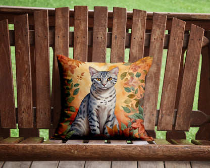 Caroline's Treasures Egyptian Mau Cat in Fall Leaves Throw Pillow Machine Washable, Indoor Outdoor Decorative Pillow - image 2