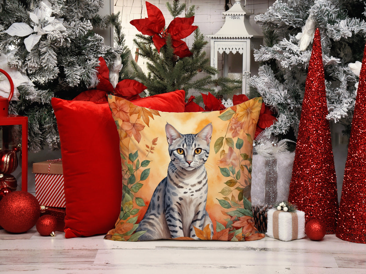 Caroline's Treasures Egyptian Mau Cat in Fall Leaves Throw Pillow Machine Washable, Indoor Outdoor Decorative Pillow - image 6