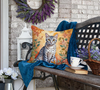 Caroline's Treasures Egyptian Mau Cat in Fall Leaves Throw Pillow Machine Washable, Indoor Outdoor Decorative Pillow - image 4