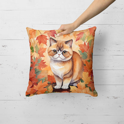 Caroline's Treasures Exotic Shorthair Cat in Fall Leaves Throw Pillow Machine Washable, Indoor Outdoor Decorative - image 2