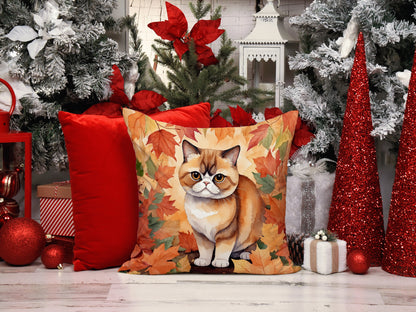 Caroline's Treasures Exotic Shorthair Cat in Fall Leaves Throw Pillow Machine Washable, Indoor Outdoor Decorative - image 7